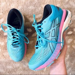 Asics Women's Kayano 25 Aquarium / Black Running Sneakers Size 8 1/2